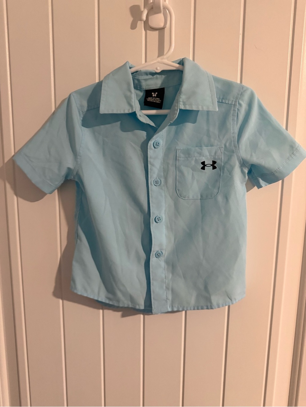 Under Armour Toddler Performance Button-Up Fishing Shirt Light Blue 3T
